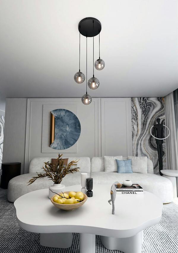 Emibig COSMO Pendant lamp  4 x E14 Black with Graphite Shade