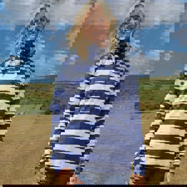 Lazy Jacks Women's Button Neck Sweatshirt - Twilight