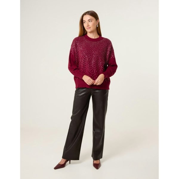 Blue Vanilla Diamante Jumper - Berry