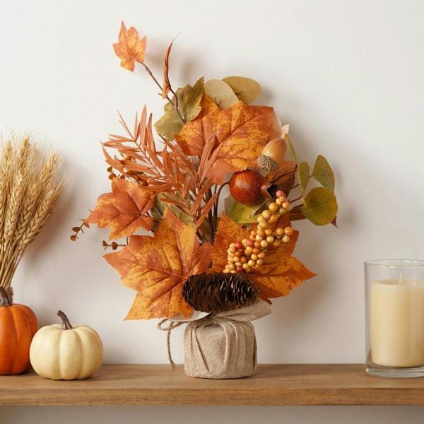 Garden Greatness Artificial Autumnal Potted Tree Display