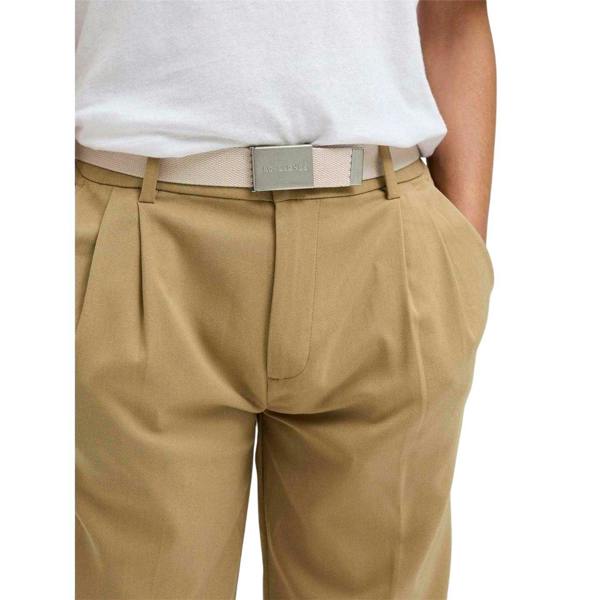 Jack And Jones Mens Canvas Woven Belt - Moonbeam - 