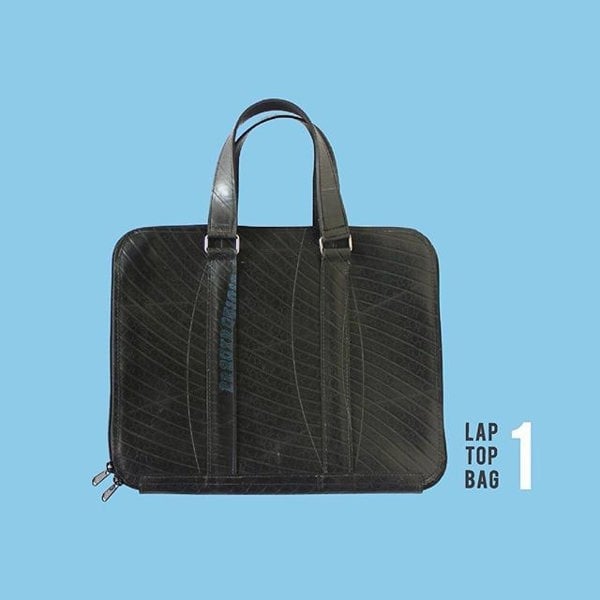 Slimline Inner Tube Padded Vegan Laptop Bag by Paguro Upcycle