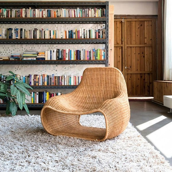 Rit Concept Serrano Outdoor Lounge Chair With Footstool, Rattan