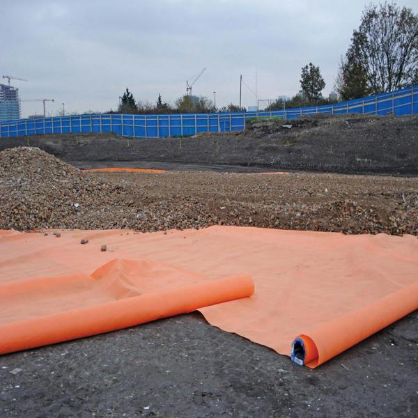 High-Visibility Orange Woven Warning Layer for Ground Protection & Utility Marking