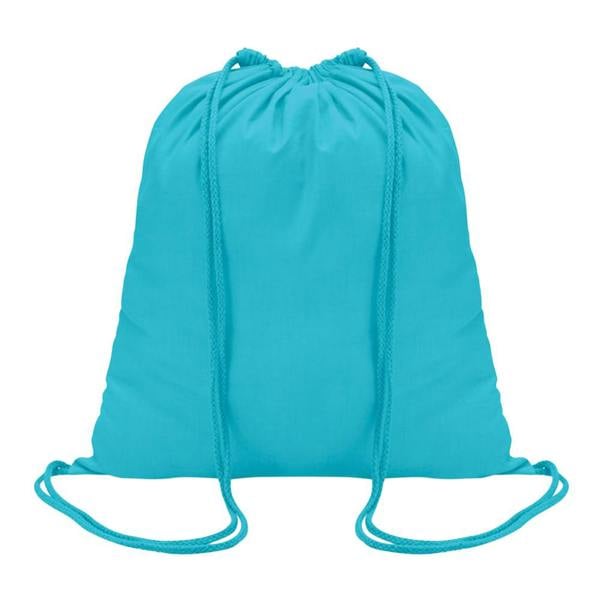 MidOcean Colored Cotton Drawstring Bag - Turquoise