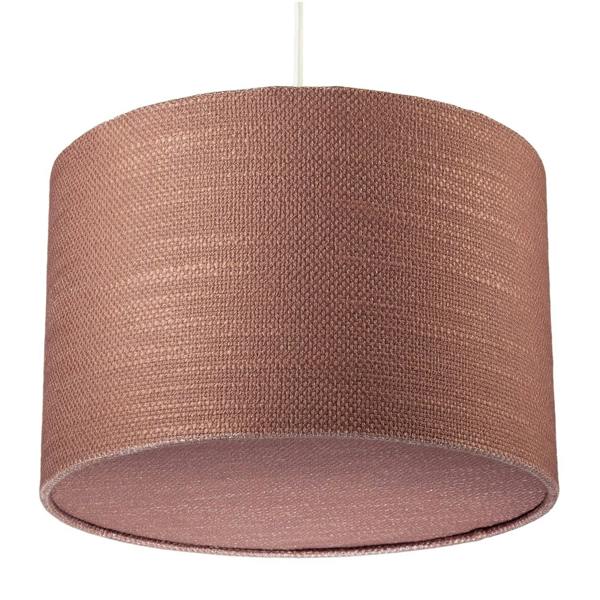 Mocha Mousse Brown Textured Linen Pendant Lighting Shade with Diffuser Image 4