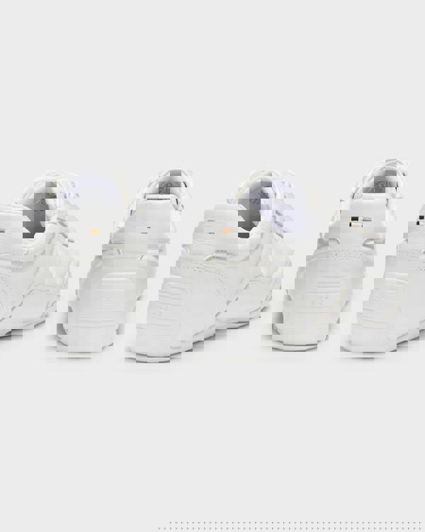 BOSS Orange Jaylen Mens Leather Trainers with Logo Detail - White 100