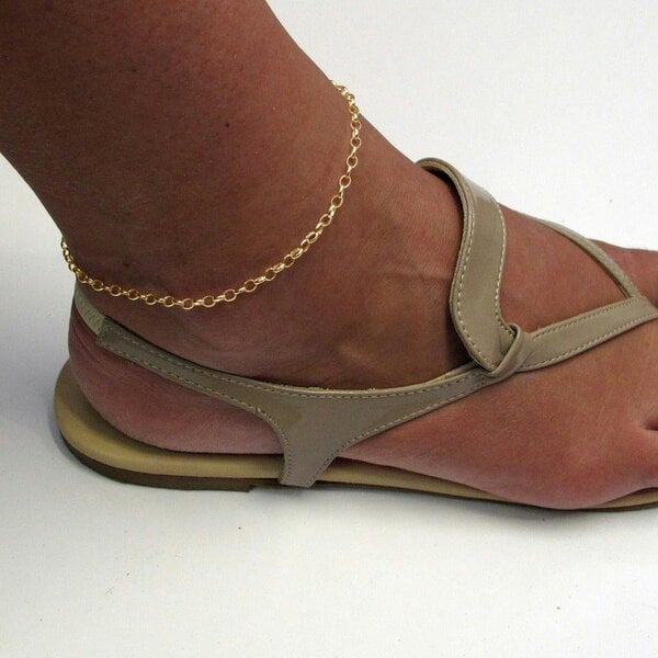 Christopher James of London 9ct Yellow Gold Plated Belcher Link Anklet