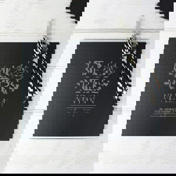 Personalised Memento Company Personalised Mr & Mrs Slate Placemat