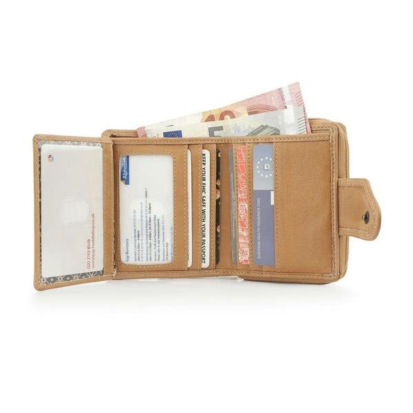 PRIMEHIDE Women's Small Trifold Leather Purse - Selena