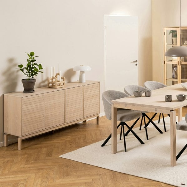 Furniture To Go Linley 4 Door Sideboard in White Oak