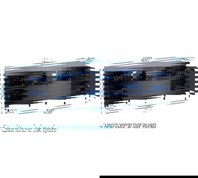 Dorel Home Chaplin Cabinet Oak/White with 2 Doors/1 drawer