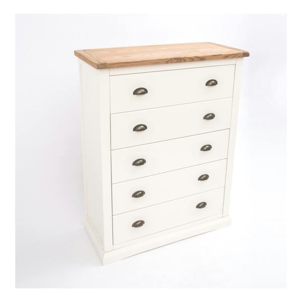 Cabinet Bits Cosenza 5 Drawer Chest of Drawers Brass Cup Handle