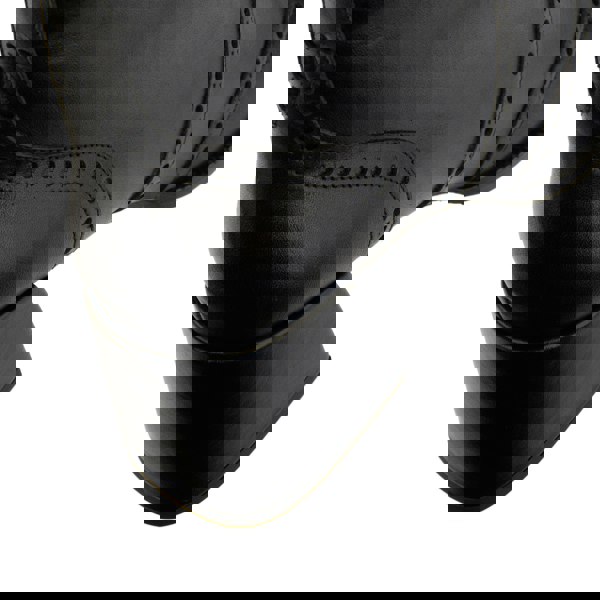 Embassy London Chloe - Black - Women's block heel higher ankle leather boot with side zip