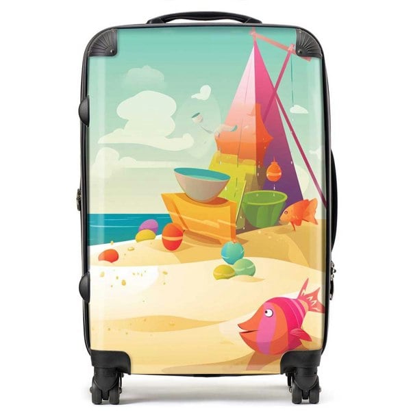 Warren Reed Fish On A Beach Holiday Suitcase