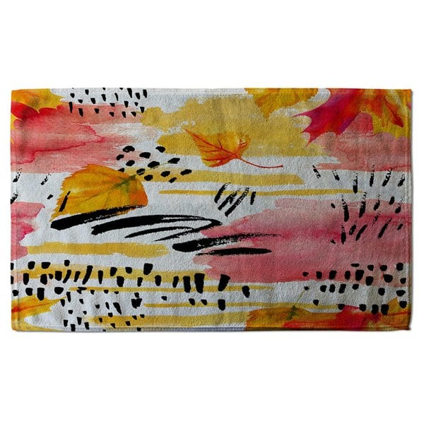 Benjamin Tate Design Abstract fall seamless pattern in Bright autumn colours (Bath Towel)