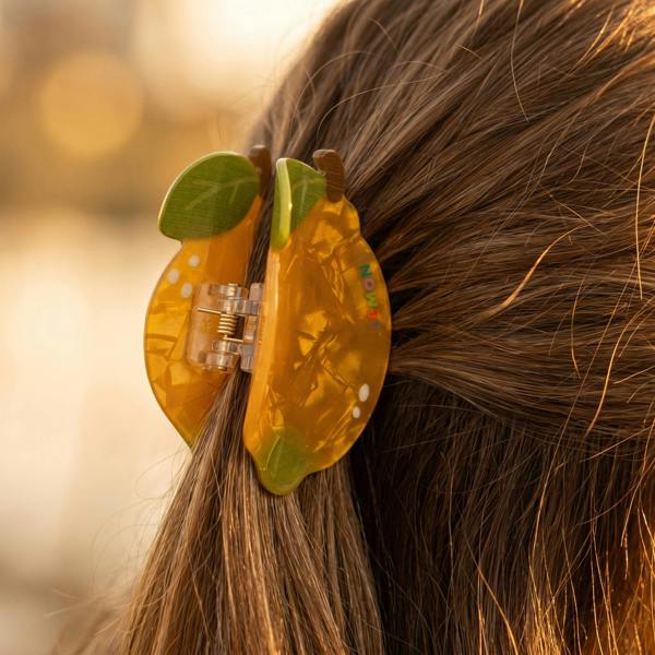 Gold Trip Lemon Claw Clip