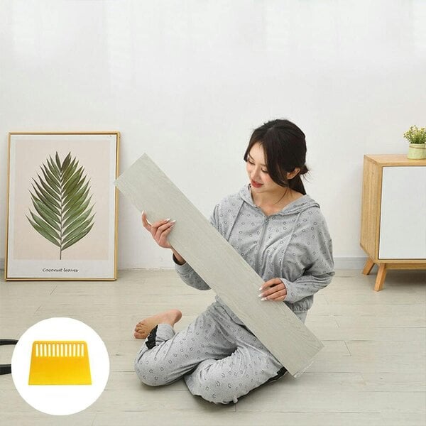 Havendro Floor Planks Tiles Self Adhesive Wood Effect Vinyl Flooring Kitchen Bathroom - beige