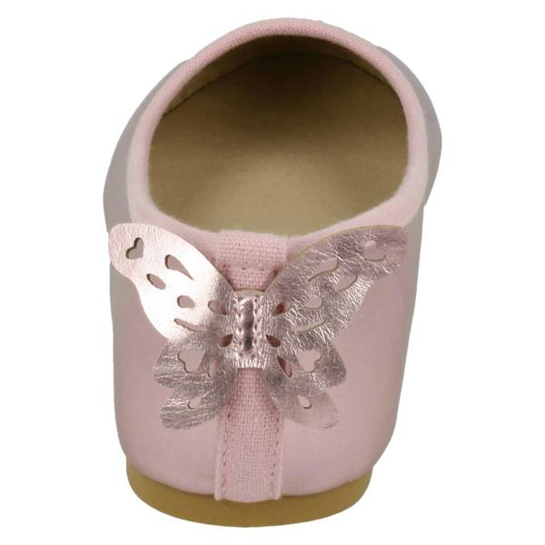 Spot On Girls Spot On Butterfly Heel Trim Ballerinas