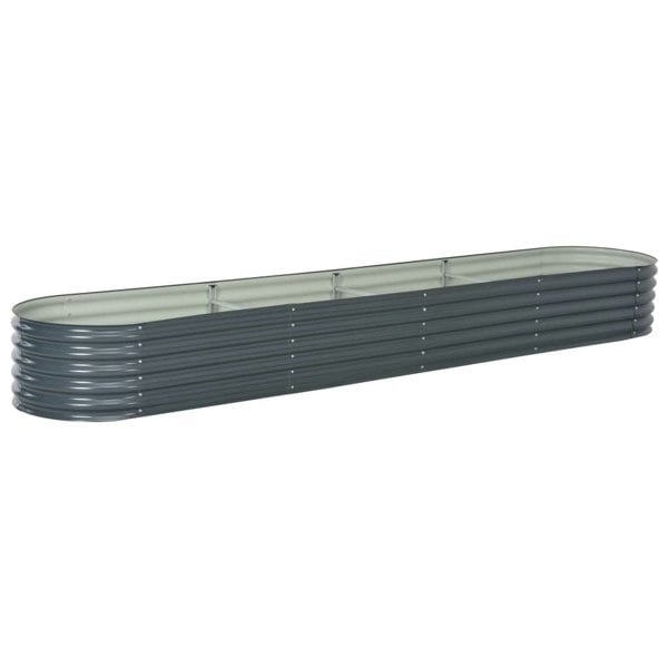 Berkfield Garden Raised Bed 400x80x44 cm Galvanised Steel Grey