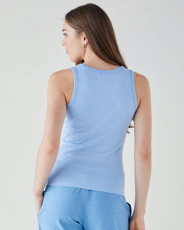 British Boxers Women's Organic Cotton Vest Top – Sky Blue