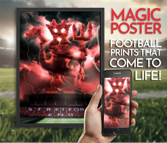 NotNiceThings Manchester United Magic Poster - Augmented Reality Art