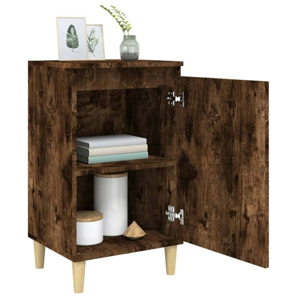 Berkfield Bedside Cabinets 2 pcs Smoked Oak 40x35x70 cm Engineered Wood