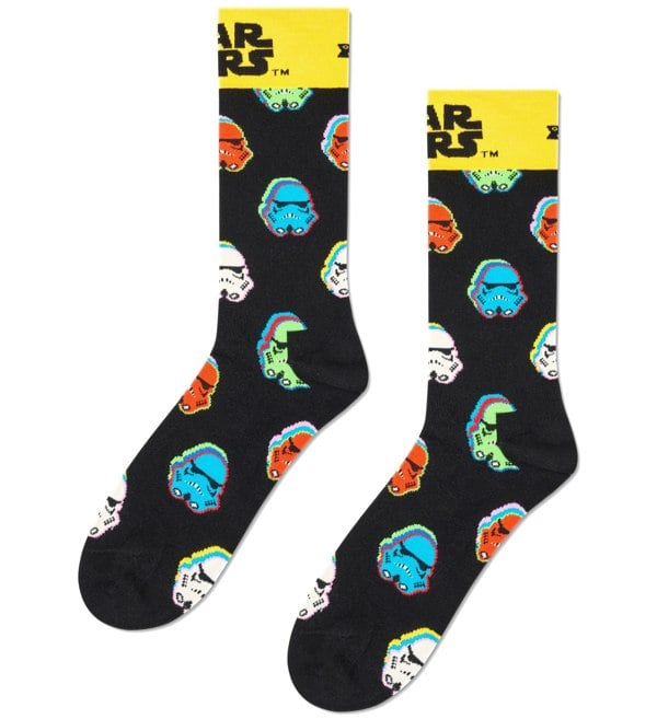 Happy Socks - Star Wars Stormtrooper Socks, Black - Boxers - and - Briefs.net