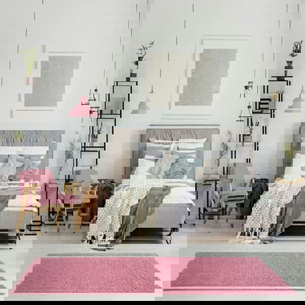 Shaggy Pink Colour Rug durable and soft, high quality