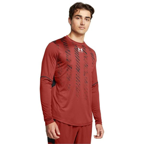 Under Armour Mens Regular Long-Sleeved T-Shirt - Orange - 