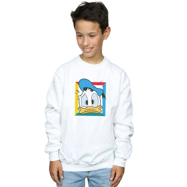 Disney Boys Donald Duck Panicked Sweatshirt - White