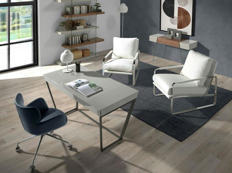 Angel Cerdá White Leatherette Armchair 5026