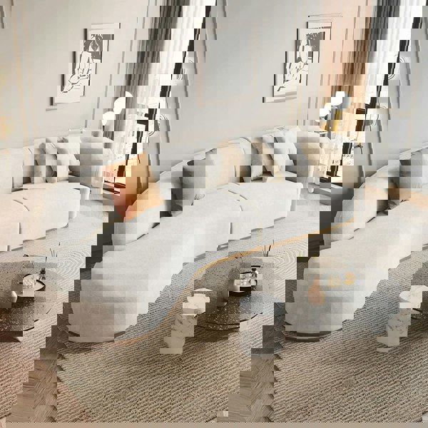 Rit Concept Welby Three Seater, Four Seater Curved Sofa, Velevt