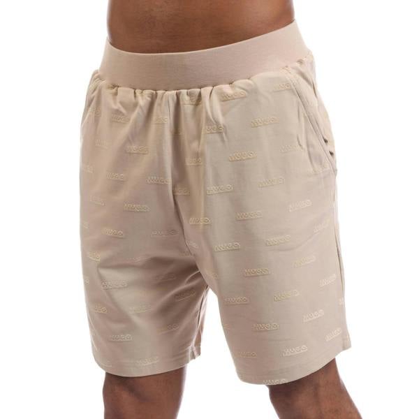 Hugo Mens Kay Repeat Logo Shorts - Beige - 