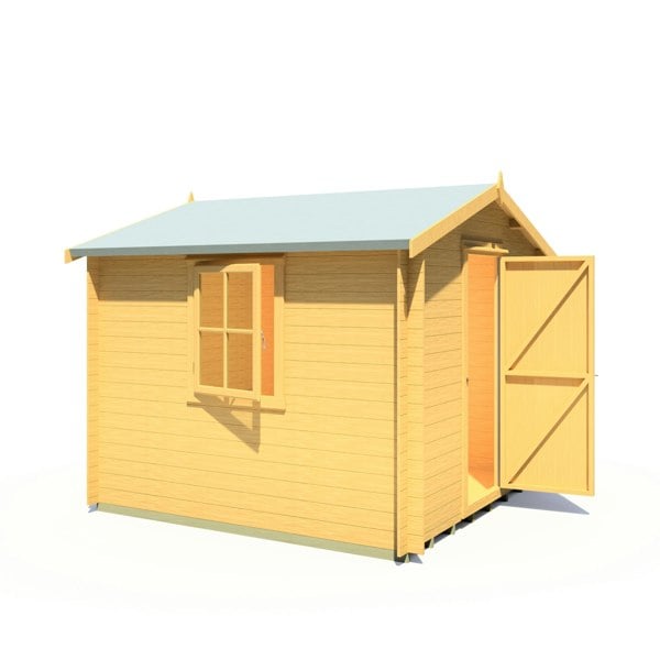 Shire Danbury 9x9 Log Cabin 19mm interlock  Cladding - Best Shed