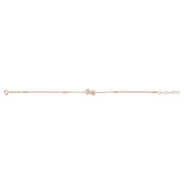 Enchanting Flutterfly™ Rose Gold Vermeil Silk Cord Butterfly Bracelet BLOOMTINE | Earth Angel HQ