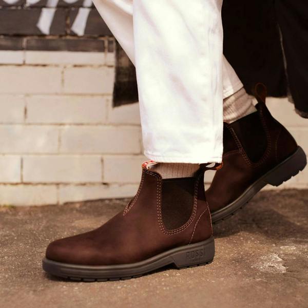 Rossi Boots Rossi 303 Endura Redwood Brown Leather Chelsea Boots