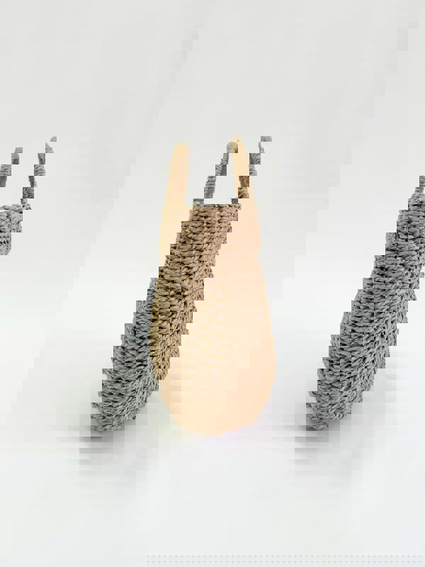 SVNX Round Woven Straw Holdall With Circular Handle