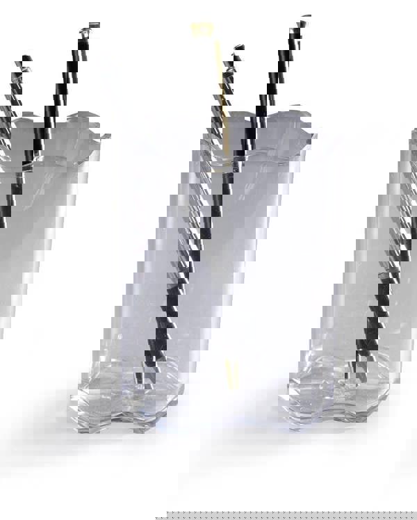 Durable TREND Pen Pot Pencil Holder Desk Tidy Organiser | 6 Pack | Clear