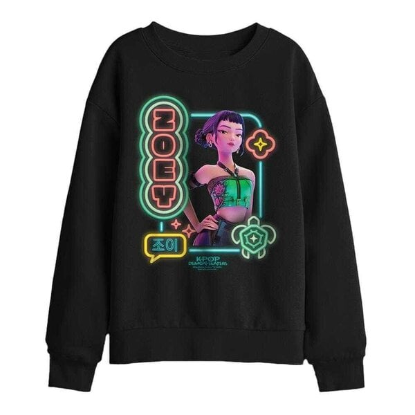 K-Pop Demon Hunters Childrens/Kids Zoey Glowing Lights Sweatshirt - Black