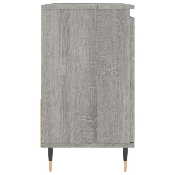 Berkfield Bathroom Cabinet Grey Sonoma 65x33x60 cm Engineered Wood