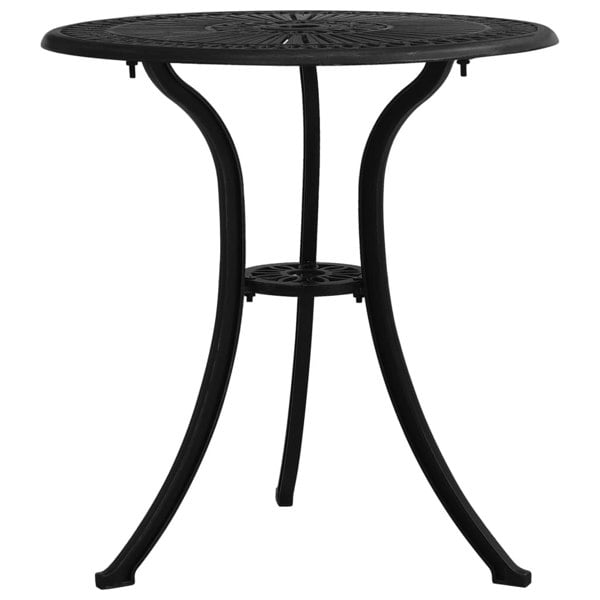 Berkfield 3 Piece Bistro Set Cast Aluminium Black