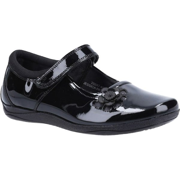 Hush Puppies Jessica Senior Patent Leather Girls's Patent Black Shoes
