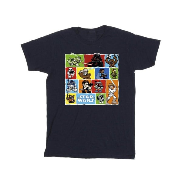 Star Wars Boys Comic Drawing Montage T-Shirt - Navy Blue