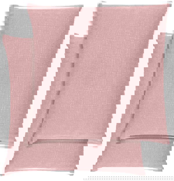 Enhanced Living Pair of Matrix Textured Double Sided Zip Opening Piped Edge Cushion Covers - 43x43cm - Cases Only