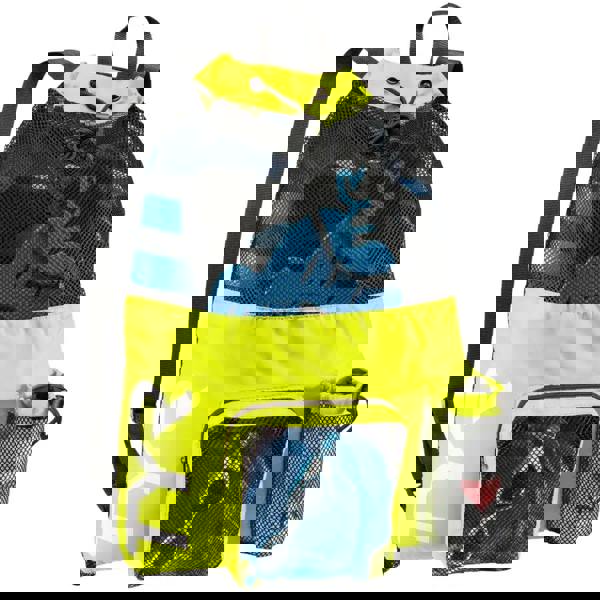 Tyr Big Mesh Mummy Backpack with neon yellow accents