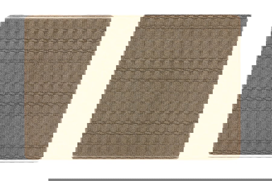 My Mat Sculptured Washable Basket Weave Mink