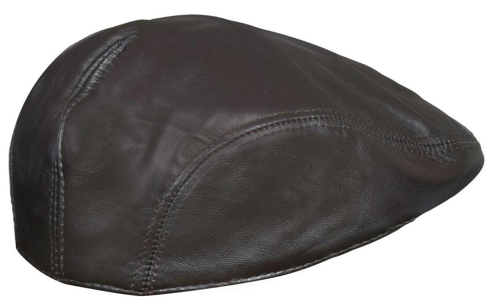 Infinity Leather Mens Leather Peaky Blinders Newsboy Flat Hat