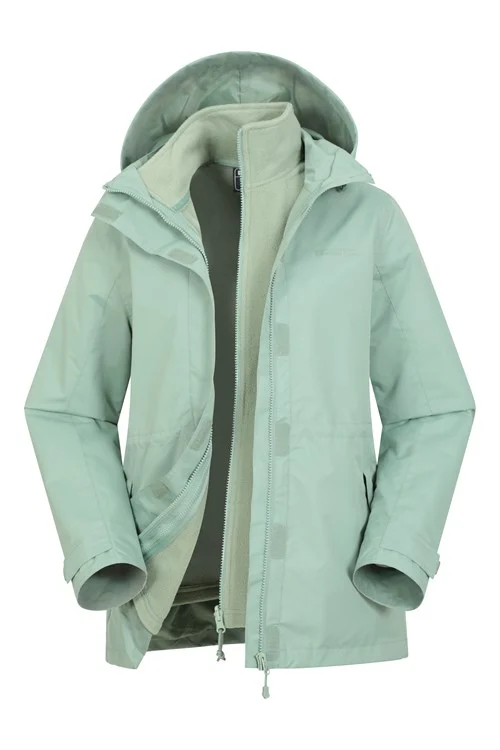 Mountain Warehouse Womens/Ladies Fell 3 in 1 Water Resistant Jacket - Light Khaki