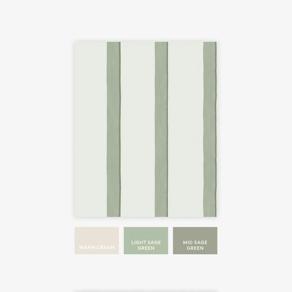 Next Green Painted Stripe Wallpaper